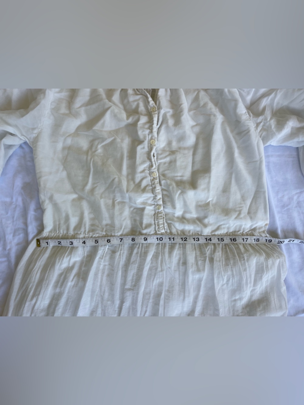 Cotton Silk Blend Romantic Lightweight M/L Tiered Lined Midi Dress - Picture 6 of 9